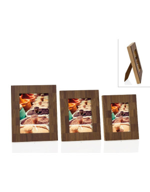 Mosaïq- Cadre photo design bois façon marqueterie - Andrea House