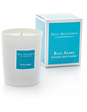 Max Benjamin :  bougie parfumée Bleu azur huiles essentielles 40h
