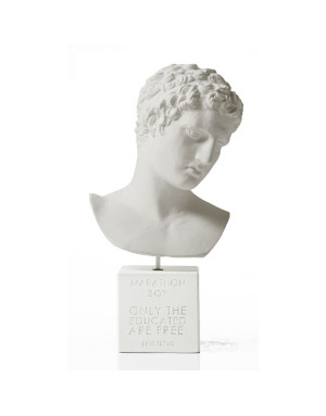  Sophia : Le marathonien - Sculpture 25 cm, blanc