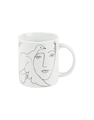 Visage et Colombe de Picasso, mug en porcelaine 