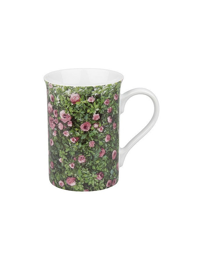 Roses, mug en porcelaine décorée, 4 coloris disponibles