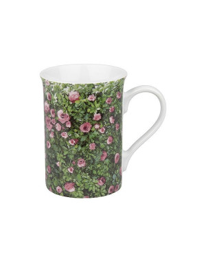  Konitz :  Roses, mug en porcelaine  décorée, 4 coloris disponibles