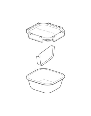Black + Blum :  Lunch box carré étanche et micro-ondable 930 ml