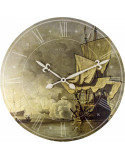 Ship the shot Horloge murale en bois 50 cm