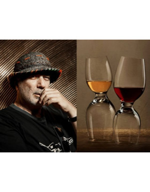  Nude :  Red or White - Coffret de 2 verres à vins Design Ron Arad