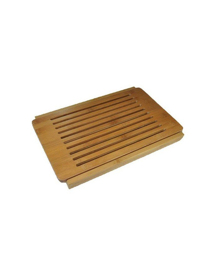 Planche à pain en bambou design avec grille amovible 40x27 cm