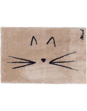 Tapis Dory motif chat, moelleux 50x75 cm