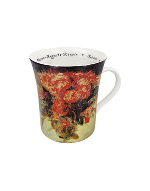  Konitz :  Roses Renoir- Mug évasé porcelaine avec anse