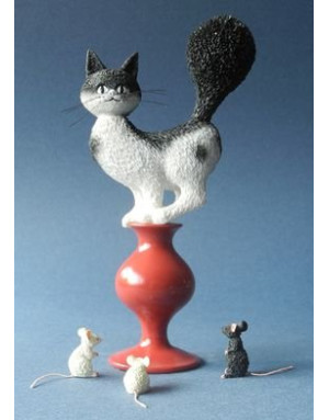 Parastone :  Chat Dubout - Plan de fuite, figurine de 17 cm