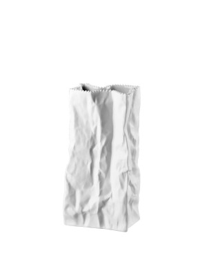  Rosenthal :  Do not litter Tutenvase Vase sac blanc Porcelaine 22 cm