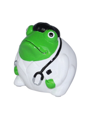  Pomme Pidou :  Frogmania Doctor Freddy  tirelire grenouille docteur