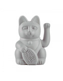 Maneki Neko Lucky Cat Grey chat japonais porte-bonheur