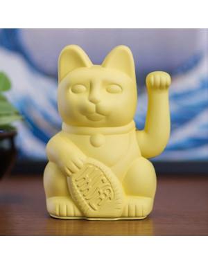  Donkey :  Maneki Neko Lucky Cat Yellow chat japonais porte-bonheur
