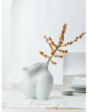  Rosenthal :  La Chute Vase Porcelaine Blanche Design Cédric Ragot