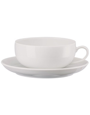 Arzberg Tasse à thé avec sous tasse Teaworld Porcelaine blanche