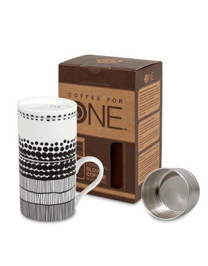 Mug Slow Coffee- Coffee for One - Motifs de petits ronds