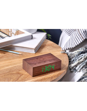 Flip Click Clock, Réveil en bois de Hêtre à affichage digital