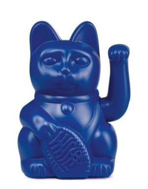 Maneki Neko - Lucky Cat Dark Blue chat japonais porte-bonheur