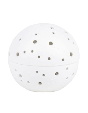 Wonder Sphère boite ou photophore en biscuit de porcelaine