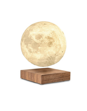 Lampe Lune Magnétique 14 cm Noyer