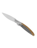 Couteau de poche K2® Bois d\'olivier décor mosaïque
