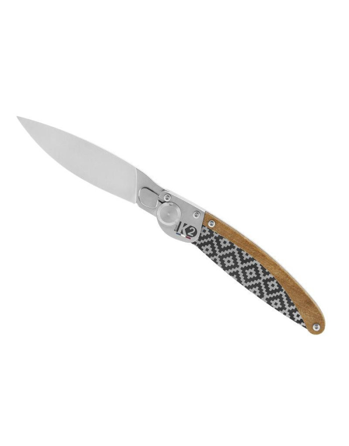 K-lock® Couteau de poche K2® Bois d'olivier décor mosaïque