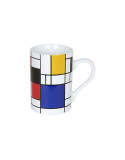 Hommage to Mondrian LF - Mug en porcelaine avec anse