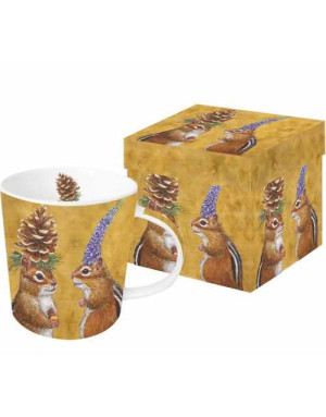 PaperProduct Design : "Ecureuils avec Chapeaux" Mug En Boite Cadeau