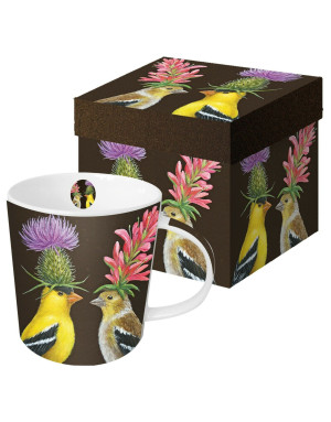 PaperProduct Design : "Goldfinch Couple" Mug En Boite Cadeau
