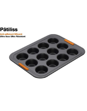  Le Creuset : Moule à 12 muffins Patiliss anti-adhérent 34 cm