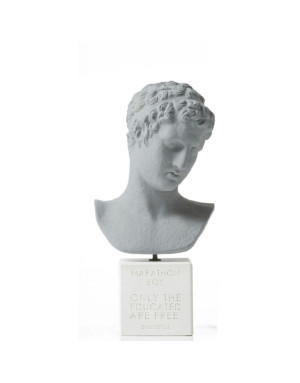 Le marathonien - Sculpture 32 cm gris