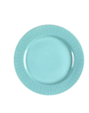 Grain de Malice turquoise - Service 6 assiettes - Médard Noblat plate