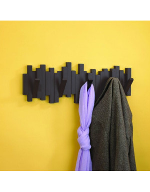  Umbra :  Sticks - Porte-manteaux mural 5 crochets, blanc noir ou marron