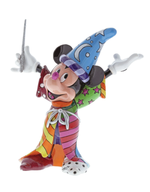 Enesco : Sculpture Disney Britto, Mickey Fantasia Baguette argentée