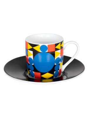 Konitz : Bauhaus Rond Bleu 6 Tasses A Cafe