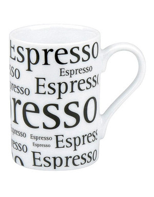  Konitz :  Mini mug décoré pour espresso, 100% espresso blanc