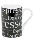 Mini mug décoré pour espresso, 100% espresso noir