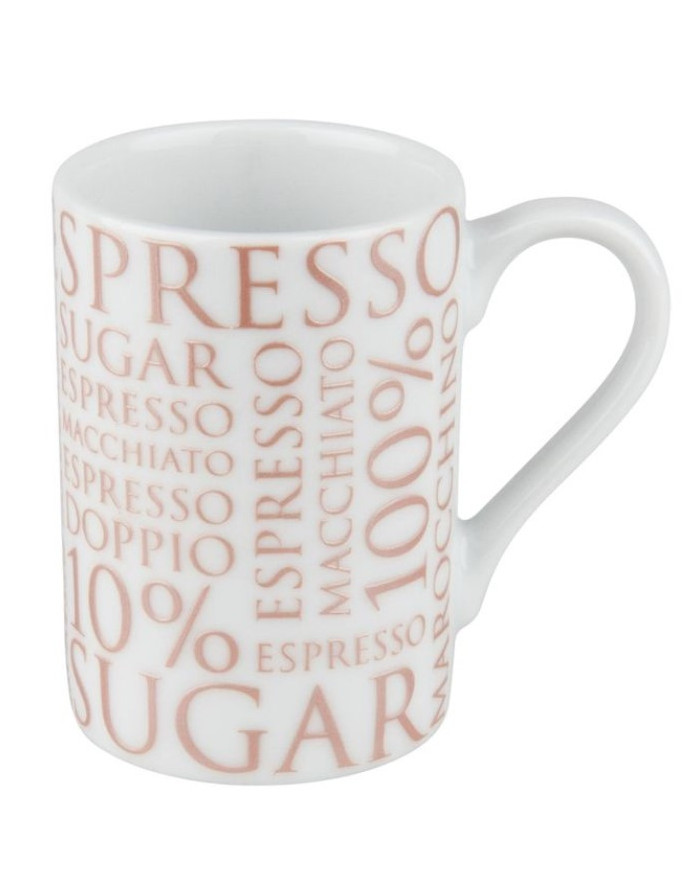  Konitz : Mini mug décoré pour espresso, 100% coffee blanc -