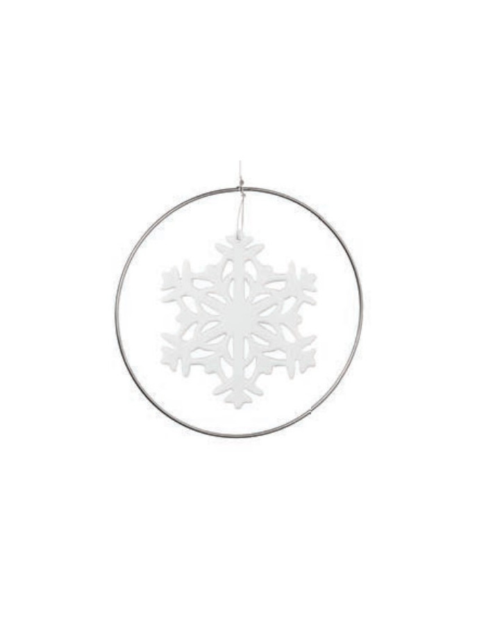 Rader : Boule de Noël flocon, anneau argenté