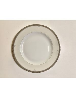 Scala Taupe filet Platine, Assiettes plates 21,5 cm