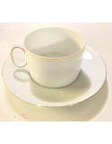 Medaillon Blanc Filet Or,  Paire Tasse The 20 Cl