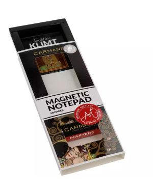 Carmani : Bloc Notes magnétique long, le Baiser de Klimt