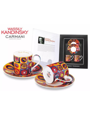 Carmani : Coffret de 2 tasses espresso, Études de couleurs, Kandinsky
