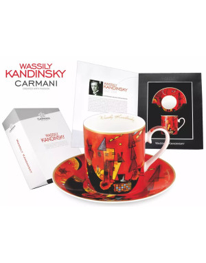 Carmani : Paire Tasse café, Avec et contre par Kandinsky 