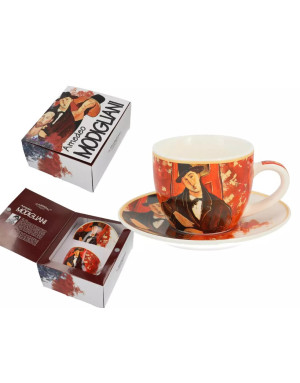 Carmani : Paire Tasse café, Mario Varvogli par Modigliani