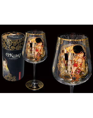 Carmani : Verre à vin, Le Baiser de Klimt 