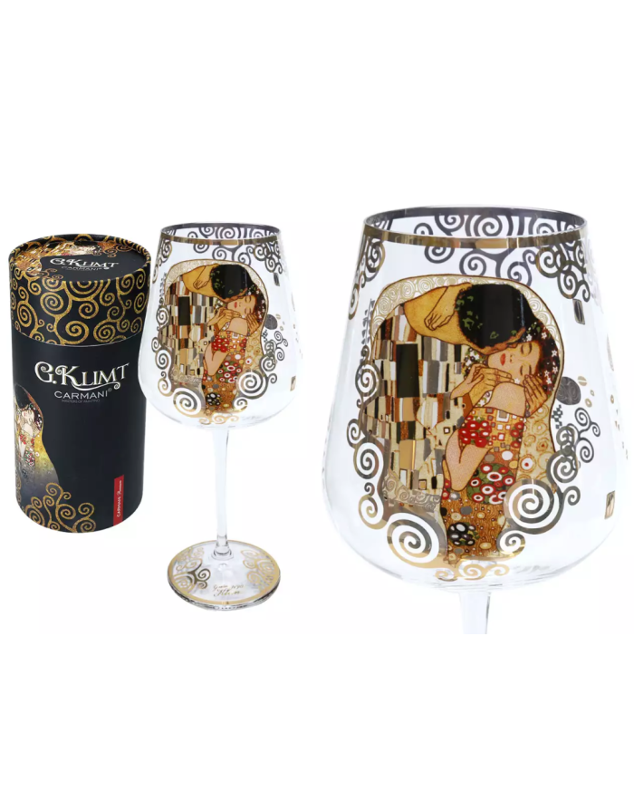 Carmani : Verre à vin, Le Baiser de Klimt 