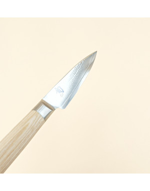 Kaï : Shun Classic White, Couteau d'office 9 cm, lame damassée