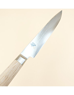 Kaï : Shun Classic White, Couteau à trancher 23 cm, lame damassée