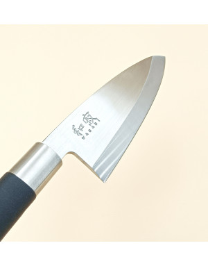 Kaï : Wasabi Black, Couteau Deba 15 cm, à lame asymétrique